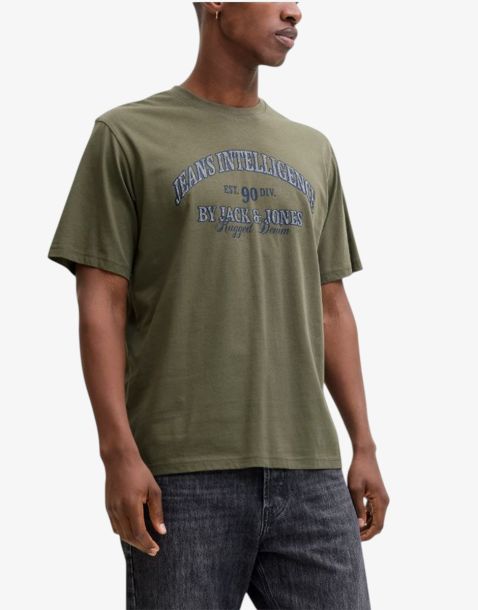 JACK&JONES Jjedenver Grephic Tee Ss O-Neck Sn Dusty Olive