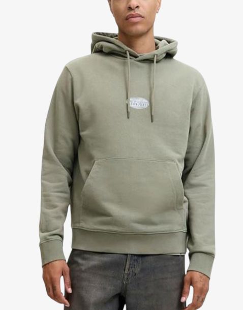 JACK&JONES Jjedetroit Sweat Hood Styd AW25 Gray