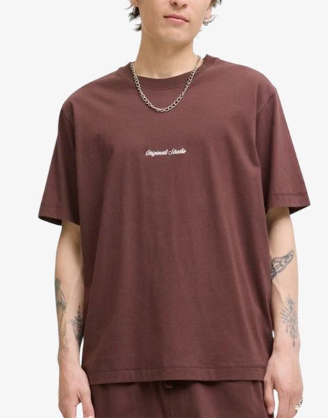 JACK&JONES Jornorrebro EMB Tee SS Crew Neck Noos Red