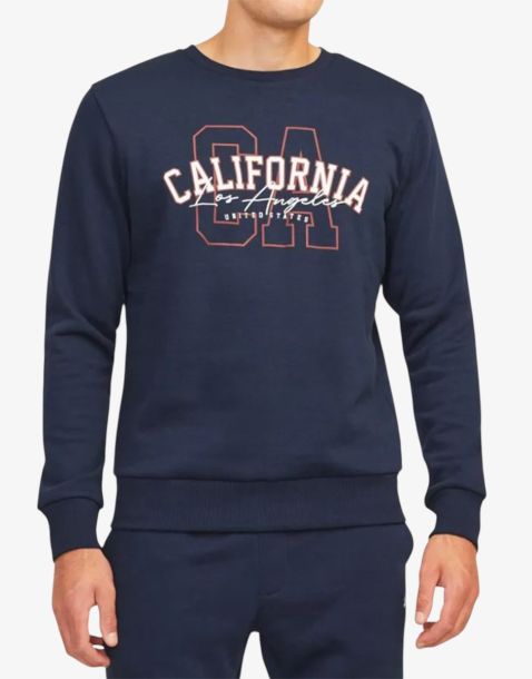 JACK&JONES Jrebnewyork Sweat Crew Neck Sn Blue