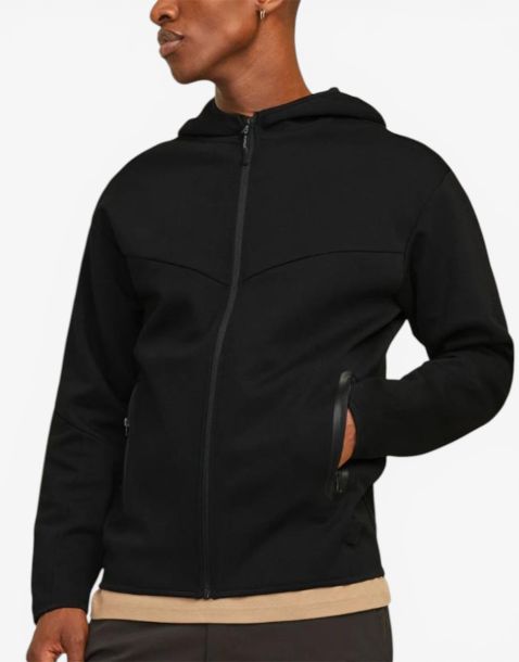 JACK&JONES Jcofusion Sweat Zip Hood Noos Black