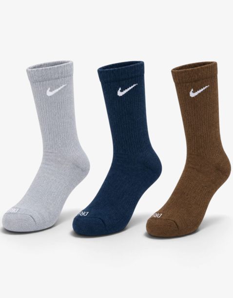NIKE 3-Pack Everyday Plus Cushioned Socks Multicolor