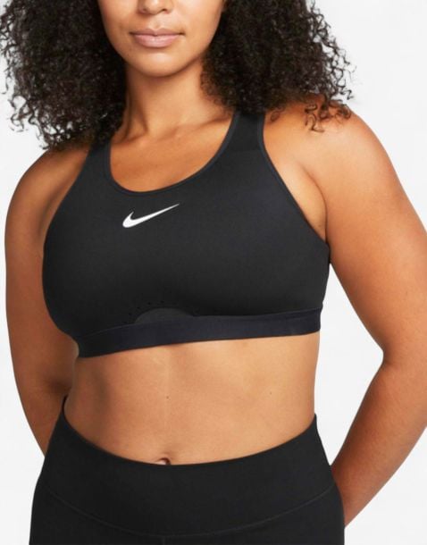 NIKE Dri-FIT Swoosh High-Support Unpadded Bra Black