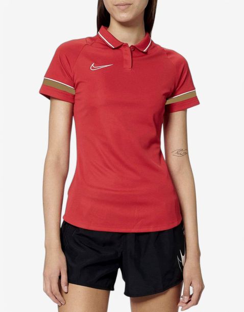 NIKE Dri-Fit Academy 21 Short Sleeve Polo Red