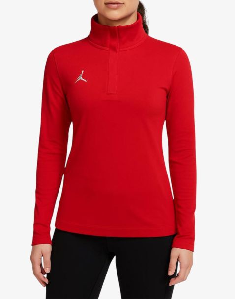 NIKE Jordan Dri-fit 1/4 Zip Top Red