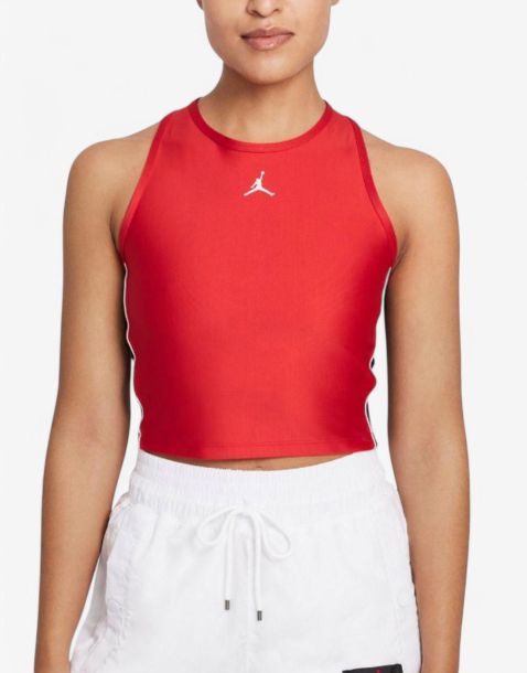 NIKE Jordan Essential Cropped Tank Top Red