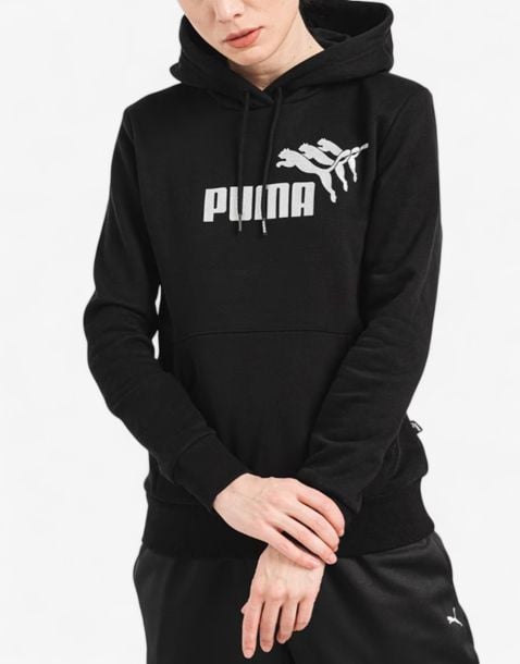 PUMA  Essentials+ Metallic Spark Hoodie Black