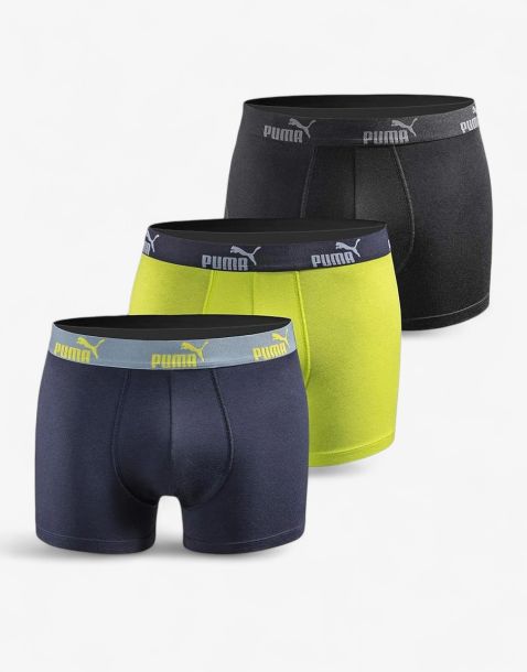 PUMA 3-Packs Boxer Shorts Blue/Lime