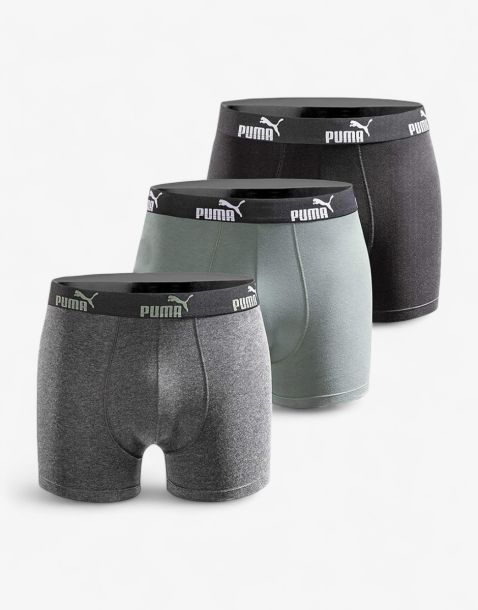 PUMA 3-Packs Boxer Shorts Green/Black