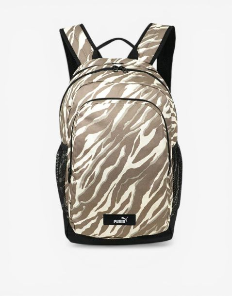 PUMA Academy All Over Print Backpack Beige