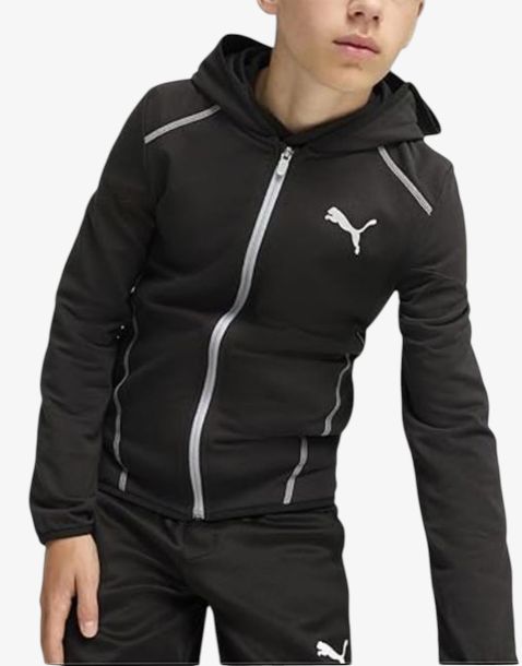 PUMA Active Sports Full Zip Hoodie Black