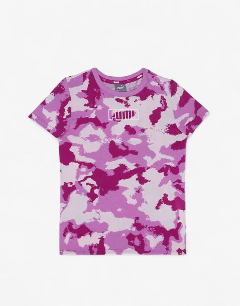 PUMA Alpha All Over Print Tee Pink