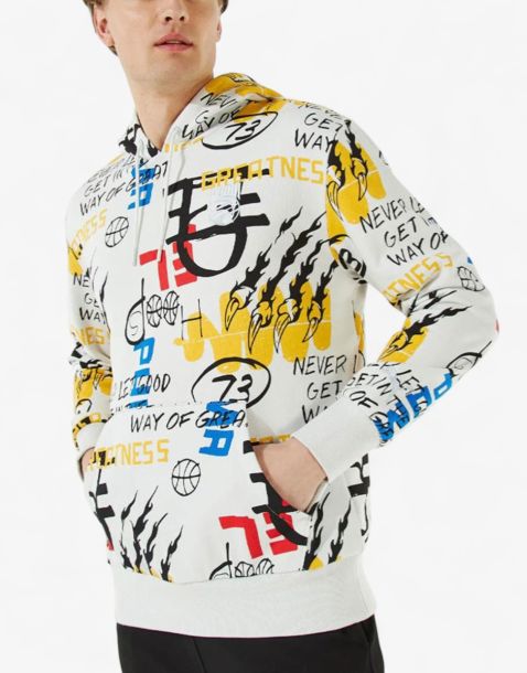 PUMA Booster Printed Basketball Hoodie White/Multicolor