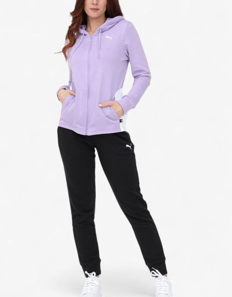 PUMA Classics Hooded Tracksuit Purple/Black