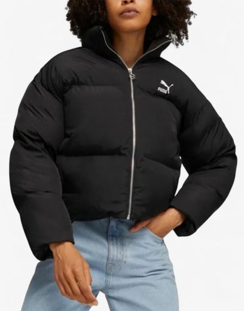 PUMA Classics Oversized Puffer Jacket Black