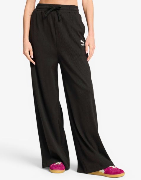 PUMA Classiscs Ribbed Pants Black