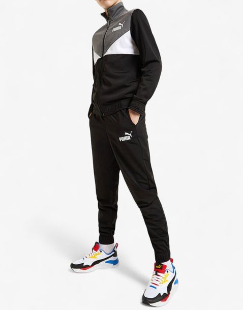 PUMA Colorblock Poly Suit Black/Grey