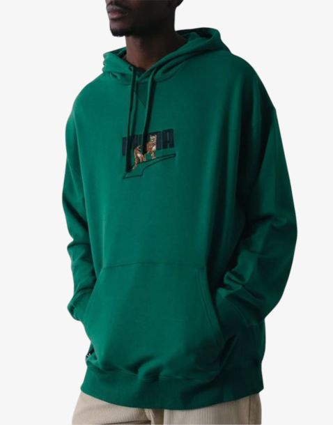 PUMA Downtown Graphic Hoodie Training Green