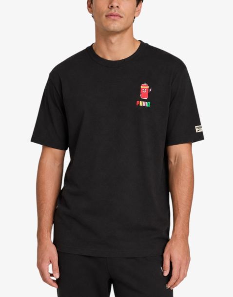PUMA Downtown Graphic Tee Black Multicolor