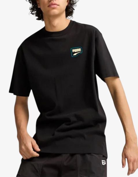 PUMA Downtown Relaxed Graphic Tee Black