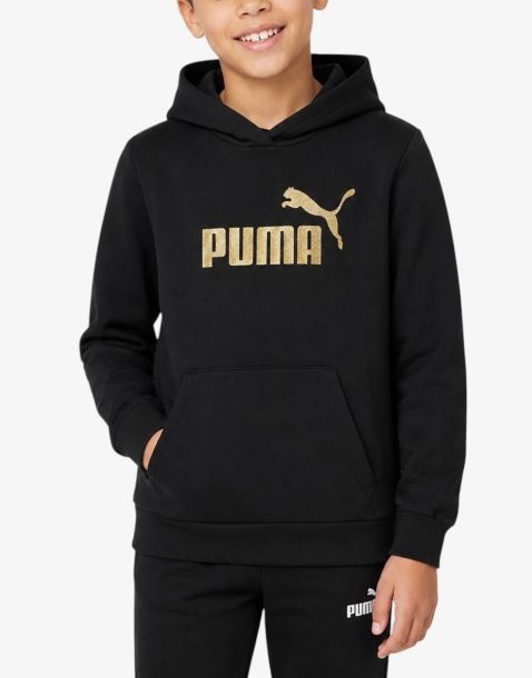PUMA Ess Glitter Logo Hoodie Black