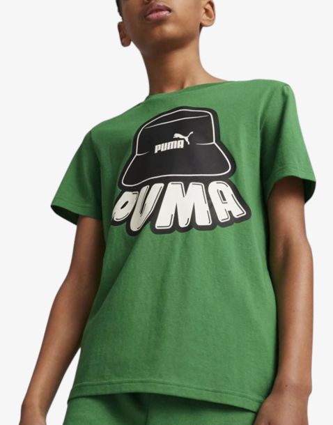 PUMA Ess Mid 90s Graphic Tee B Green