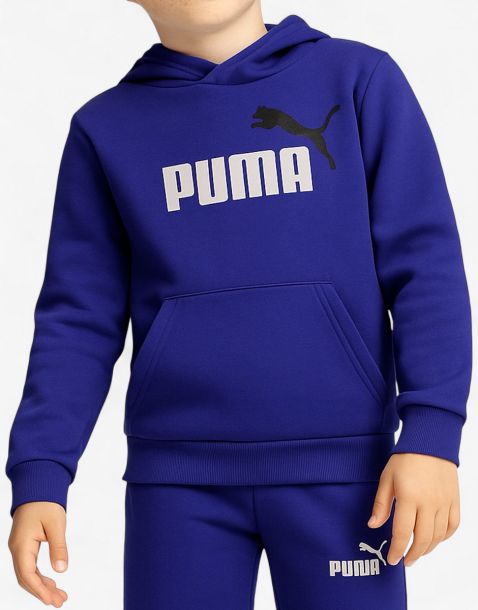 PUMA Essentials+ 2 Color Big Logo Hoodie Blue