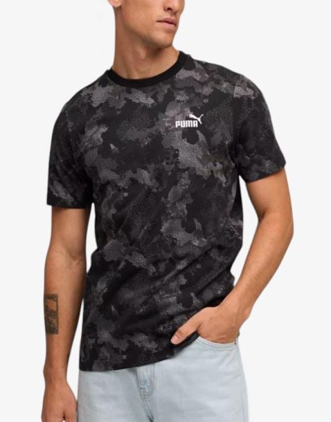 PUMA Essentials Camo Tee Black