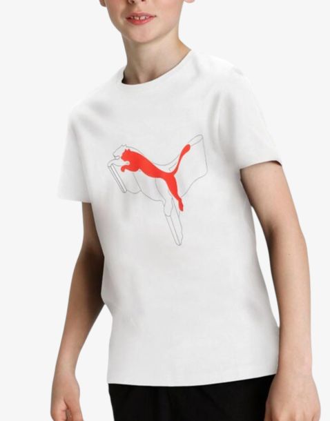 PUMA Essentials Logo Lab Graphic Tee White