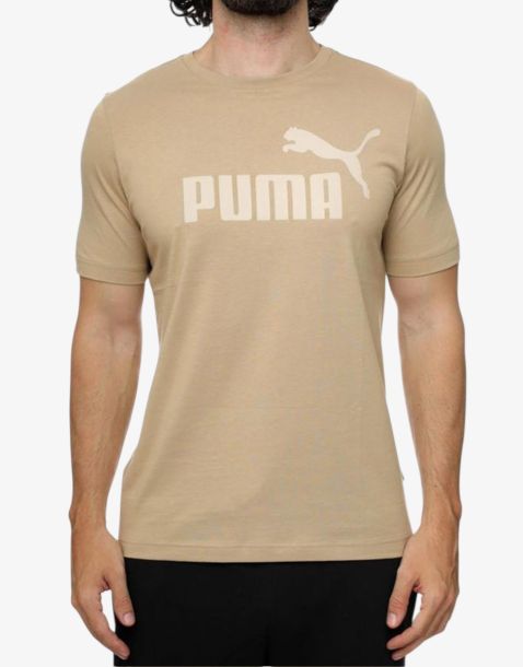 PUMA Essentials Logo Tee Beige