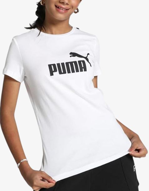 PUMA Essentials Logo Tee White J