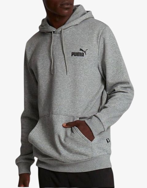 PUMA Essentials Small Logo Hoodie Grey