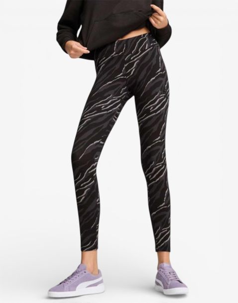 PUMA Essentials+ Animal All Over Print Leggings Black