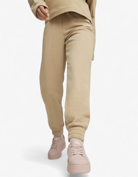 PUMA Essentials+ Embroidery Pants Beige