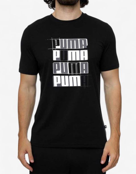 PUMA Essentials+ Logo Lab Tee Black