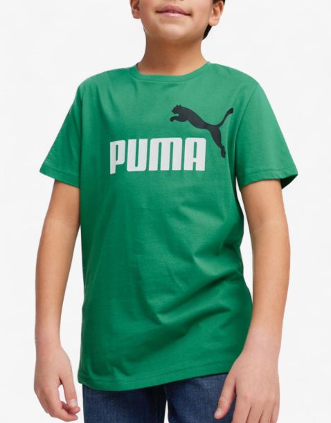 PUMA Essentials+ Two-Tone Logo Tee Green
