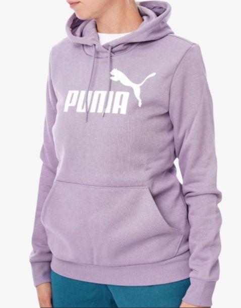 PUMA Essetials Logo Fleece Hoodie Grape Mist