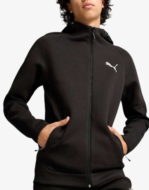 PUMA Evostripe Full Zip Hoodie Jr Black