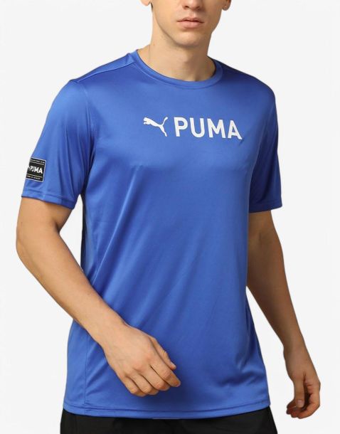 PUMA Fit Logo Tee Blue