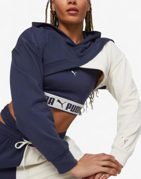 PUMA Fit Move Crop Hoodie Navy