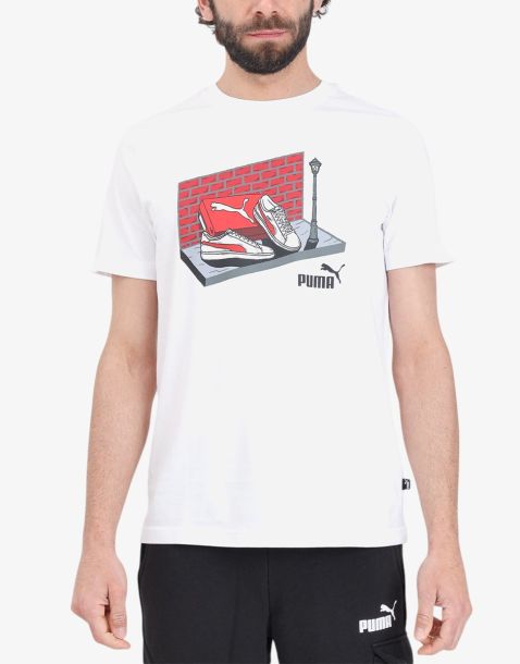 PUMA Graphics Sneaker Box Tee White