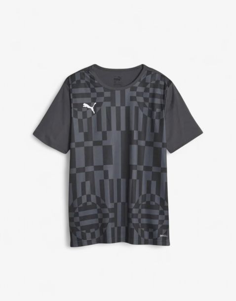 PUMA IndividualRise Graphic Football Tee Dark Grey