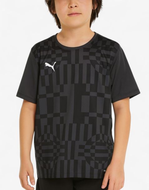 PUMA IndividualRise Graphic Football Tee Dark Grey