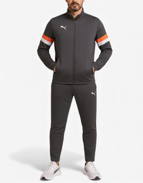 PUMA IndividualRise Slim Fit Football Tracksuit Grey