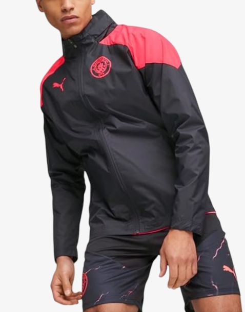 PUMA x Manchester City FC Training All Weather Jacket Black/Pink