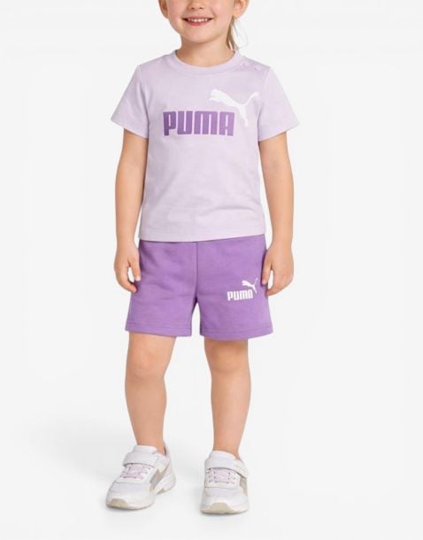 PUMA Minicats Tee And Shorts Set Purple