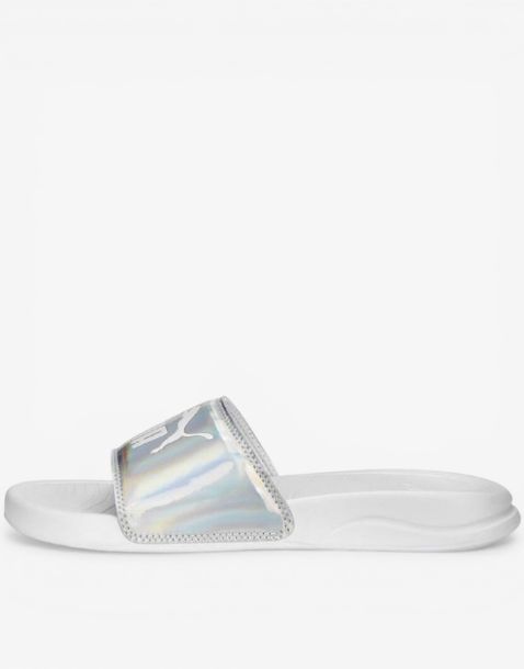PUMA Popcat 20 Irridescent Slides White