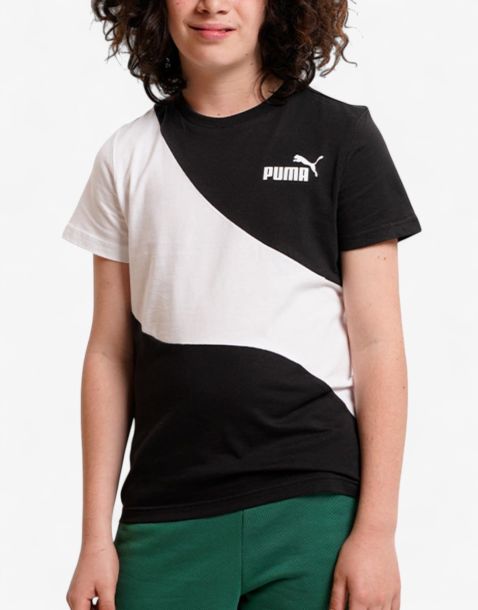 PUMA Power Cat Tee Black/White