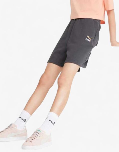 PUMA Relaxed Fit Youth Shorts Grey G