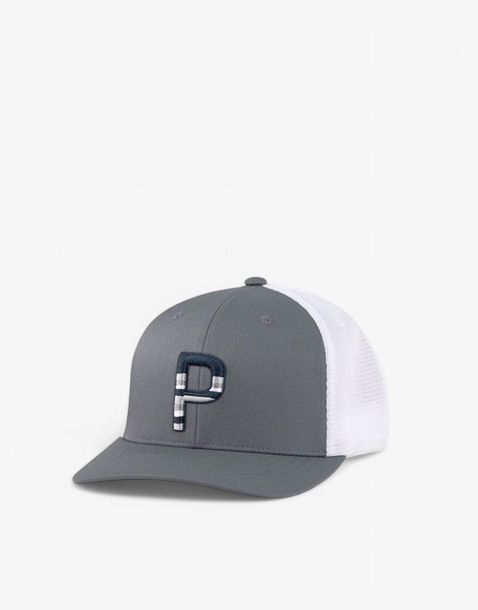 PUMA Sundown Trucker Snapback P Cap Grey/White